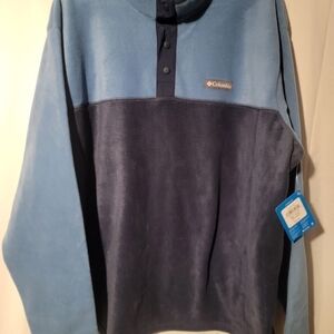 Columbia Mens Sz 2XL Steens Mountain Half Snap Fleece Pullover Blue